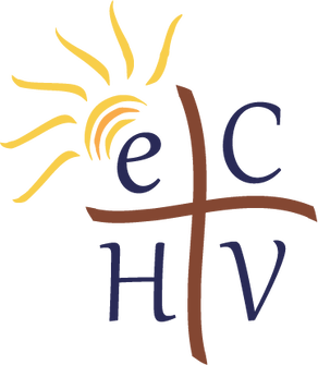 echv logo with sun rays shining behind the e